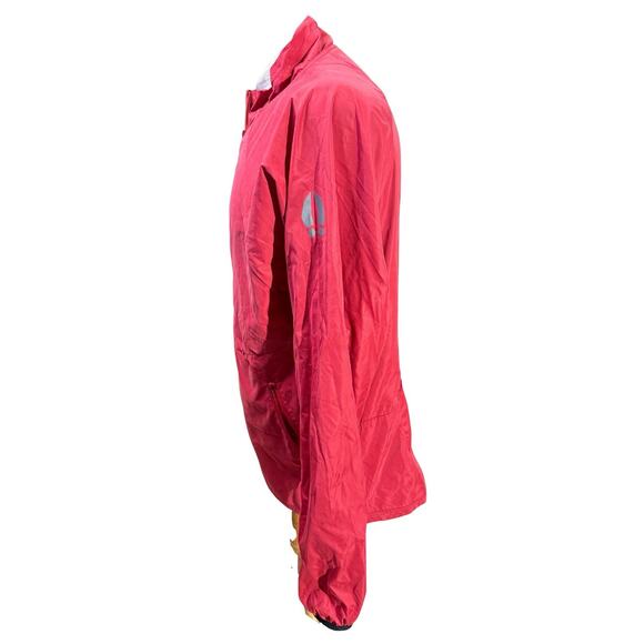 Beardedgoat Packable Windbreaker Jacket Red Lightweight Hooded Men’s Large - Picture 3 of 7